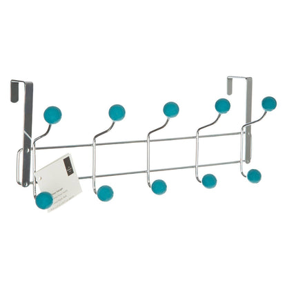 Ten Hook Over Door Turquoise Balls Hanger