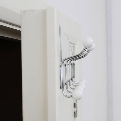 Over Door White Balls Ten Hook Hanger