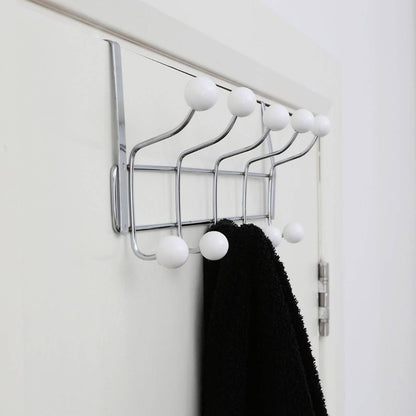 Over Door White Balls Ten Hook Hanger