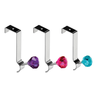 Over Door Purple Diamante Single Hook