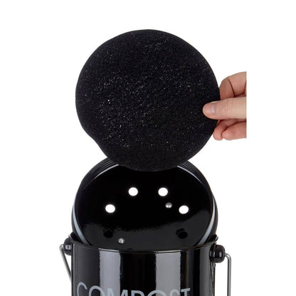 Black Compost Bin with Handle