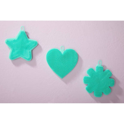 Zing Teal Silicone Dish Scrubbers