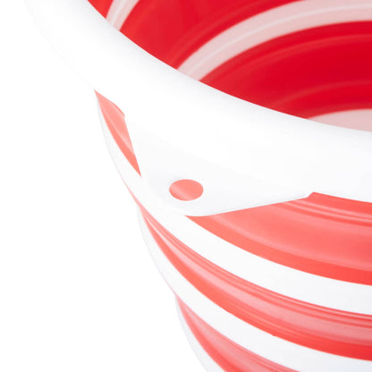 Red White Collapsible Bucket