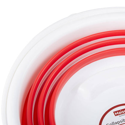 Red White Collapsible Bucket