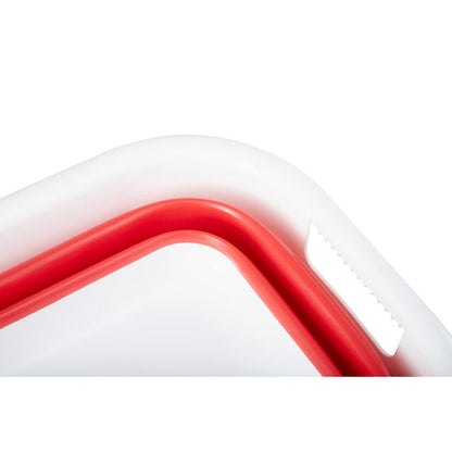 Collapsible Red White Laundry Basket