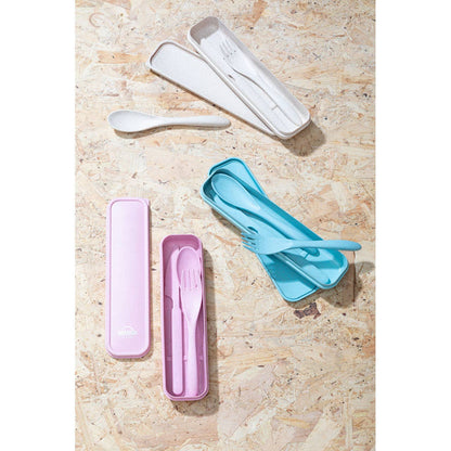Mimo 3 Pc Natural Wheat Straw Cutlery Set