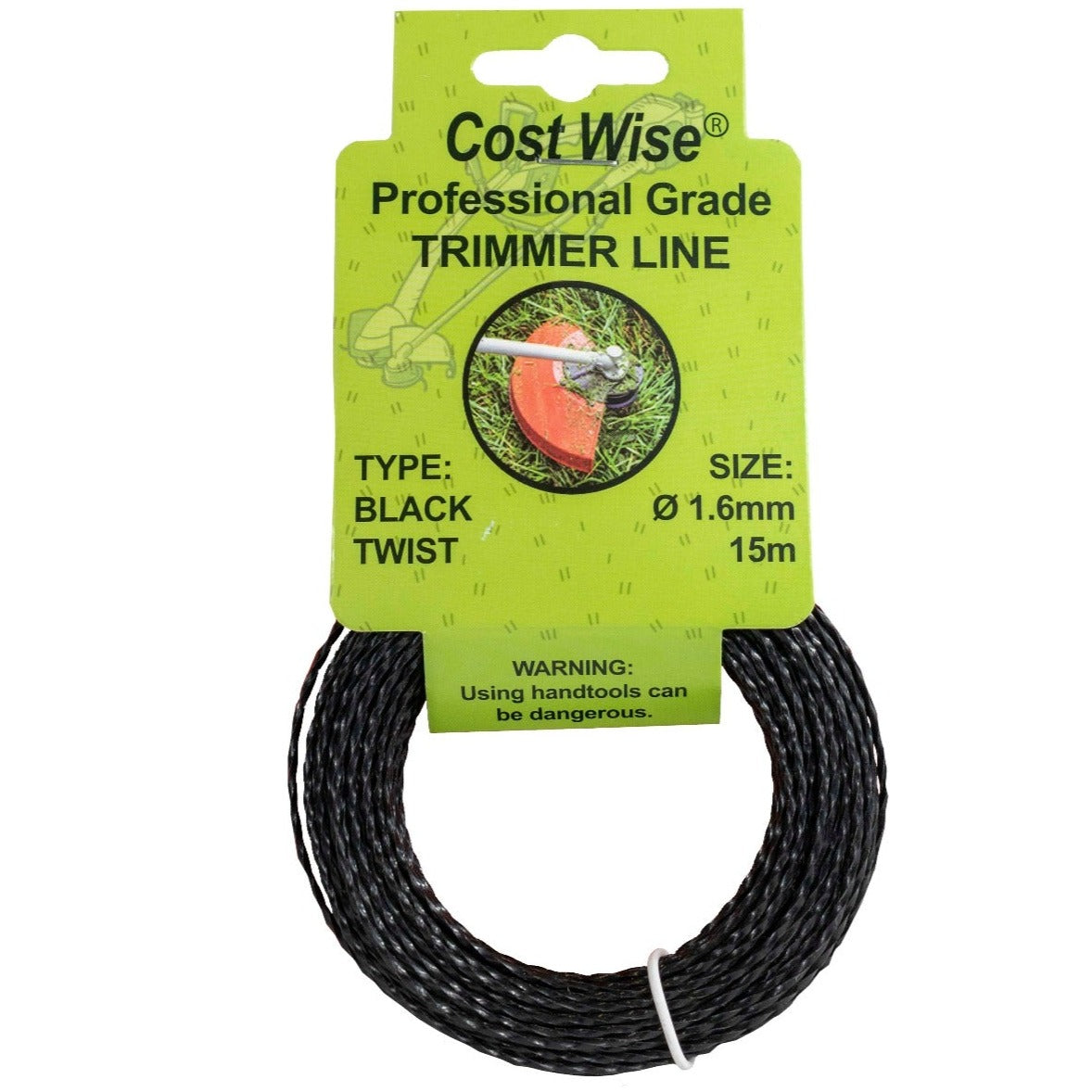 Strimmer Line Black Twist 1.6mm x 15m - Best4Trade-Retail Garden tools & Accesories