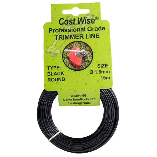 Strimmer Line Black Round 1.6mm x 15m - Best4Trade-Retail Garden tools & Accesories