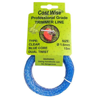 Strimmer Line Dual Blue Twist 1.6mm x 15m - Best4Trade-Retail Garden tools & Accesories