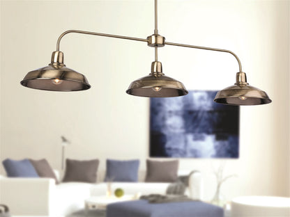 Vintage Antique Brass Pendant Light for Kitchen Island with Adjustable Drop