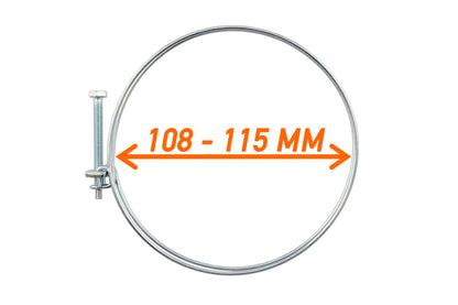 Double Wire Hose Clamp Galvanised 108mm-115mm - Best4Trade-Retail Tech Hose & Fittings