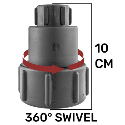 IBC 2” S60X6 - 1/2" BSPF Extender Adaptor with Lever Tap ½” Barb - Best4Trade-Retail