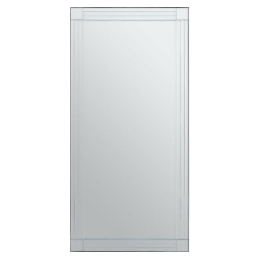 Sana Rectangular Wall Mirror with Linear Detail