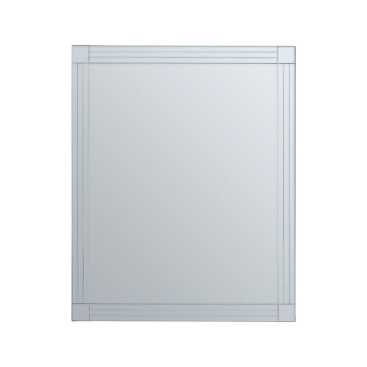 Sana Square Wall Mirror with Linear Detail