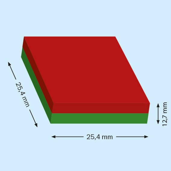 Neodymium Block Magnets 25.4mm x 25.4mm x 12.7mm High - N40 - Magnets Direct Listing