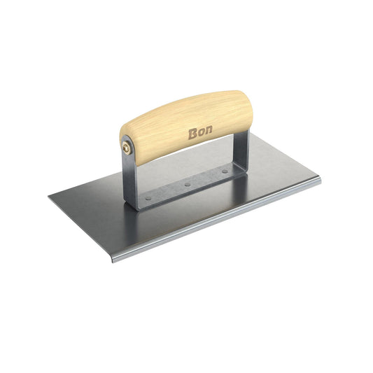 Bon Tool Concrete Highway Edger - Wood Wave Handle - RHINOBUILD Bricklaying Tools
