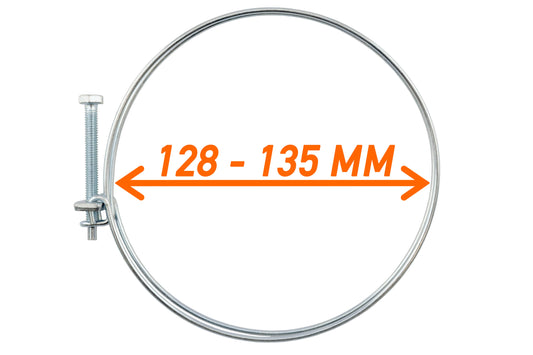 Double Wire Hose Clamp Galvanised 128mm-135mm - Best4Trade-Retail Tech Hose & Fittings