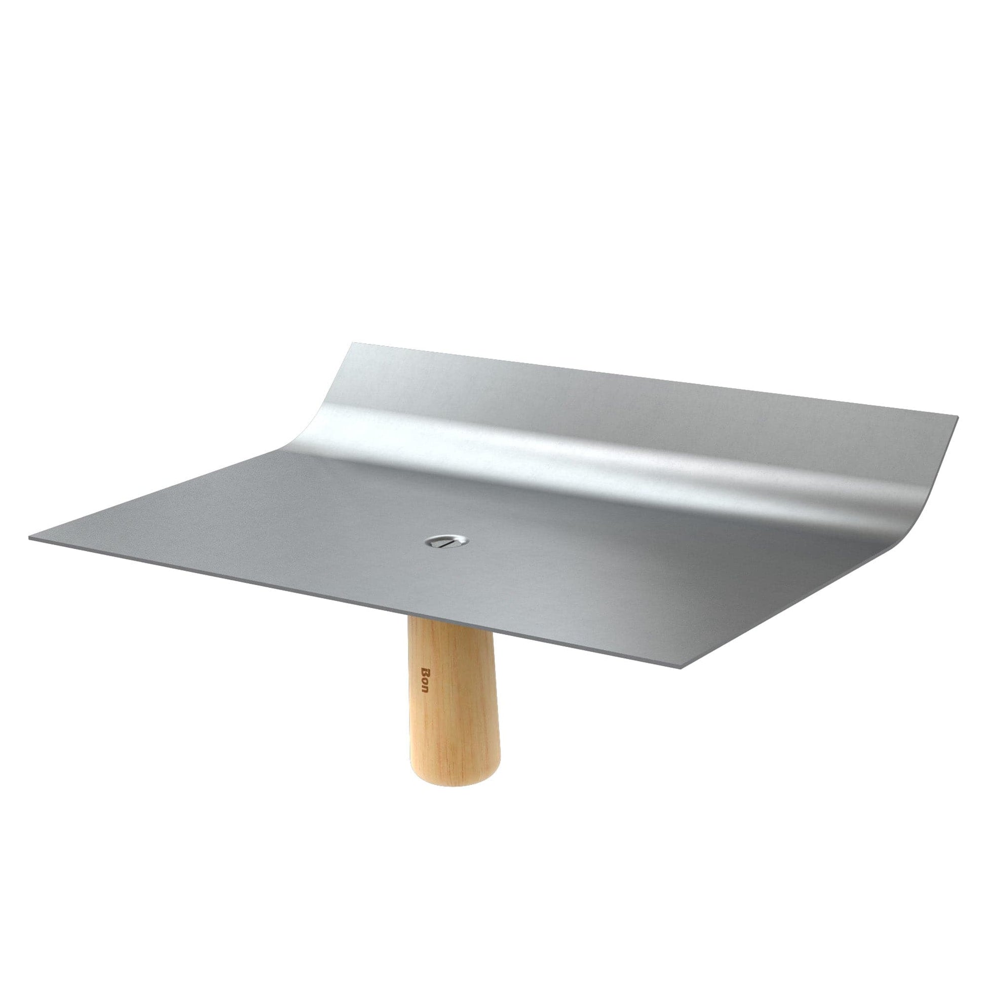 Bon Tool Curved Top Hawk - Stainless Steel with Wood handle (13-401) - RHINOBUILD Plastering Tools