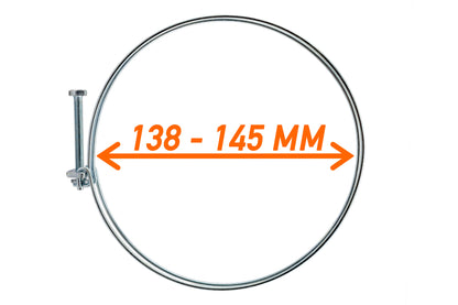 Double Wire Hose Clamp Galvanised 138mm-145mm - Best4Trade-Retail Tech Hose & Fittings