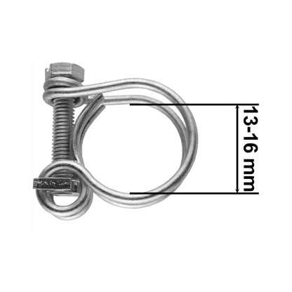 Double Wire Hose Clamp Galvanised 13mm-16mm - Best4Trade-Retail Tech Hose & Fittings