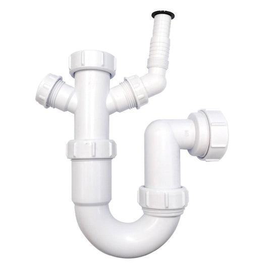 Astini 1.0 Bowl Kitchen Sink Plumbing Kit With 2 Appliance Connectors WM15