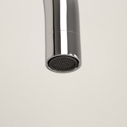 Astini Cosmopolitan Twin Lever Kitchen Sink Mixer Tap with Brushed Steel and Chrome Finish
