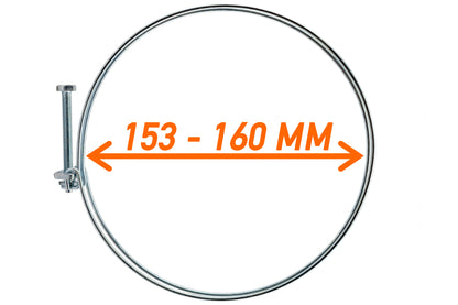 Double Wire Hose Clamp Galvanised 153mm-160mm - Best4Trade-Retail Tech Hose & Fittings