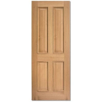 LPD Regency Oak 4 Panel Raised Mouldings Unfinished Internal Fire Door FD30 - 1981mm x 762mm - LPD Doors