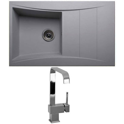 Astini Xeron 1.0 Bowl SMC Synthetic Reversible Kitchen Sink with Waste & Tap