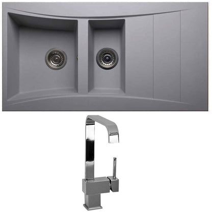 Astini Xeron 1.5 Bowl SMC Synthetic Reversible Kitchen Sink with Waste & Tap
