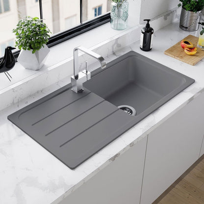 Astini Elmo 100L 1.0 Bowl Granite Reversible Kitchen Sink & Waste