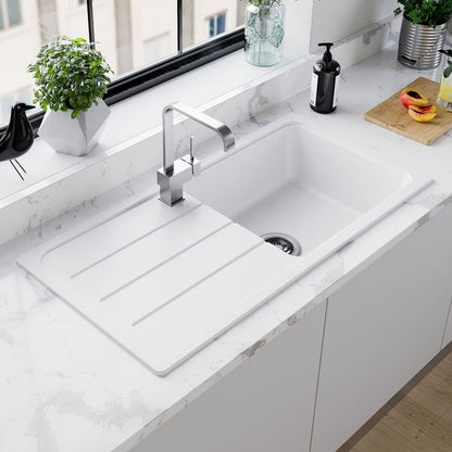 Astini Elmo 100L 1.0 Bowl Granite Reversible Kitchen Sink & 5E Tap