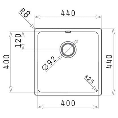 Astini Scuti 1.0 Medium Bowl SMC Synthetic Inset/Undermount Kitchen Sink