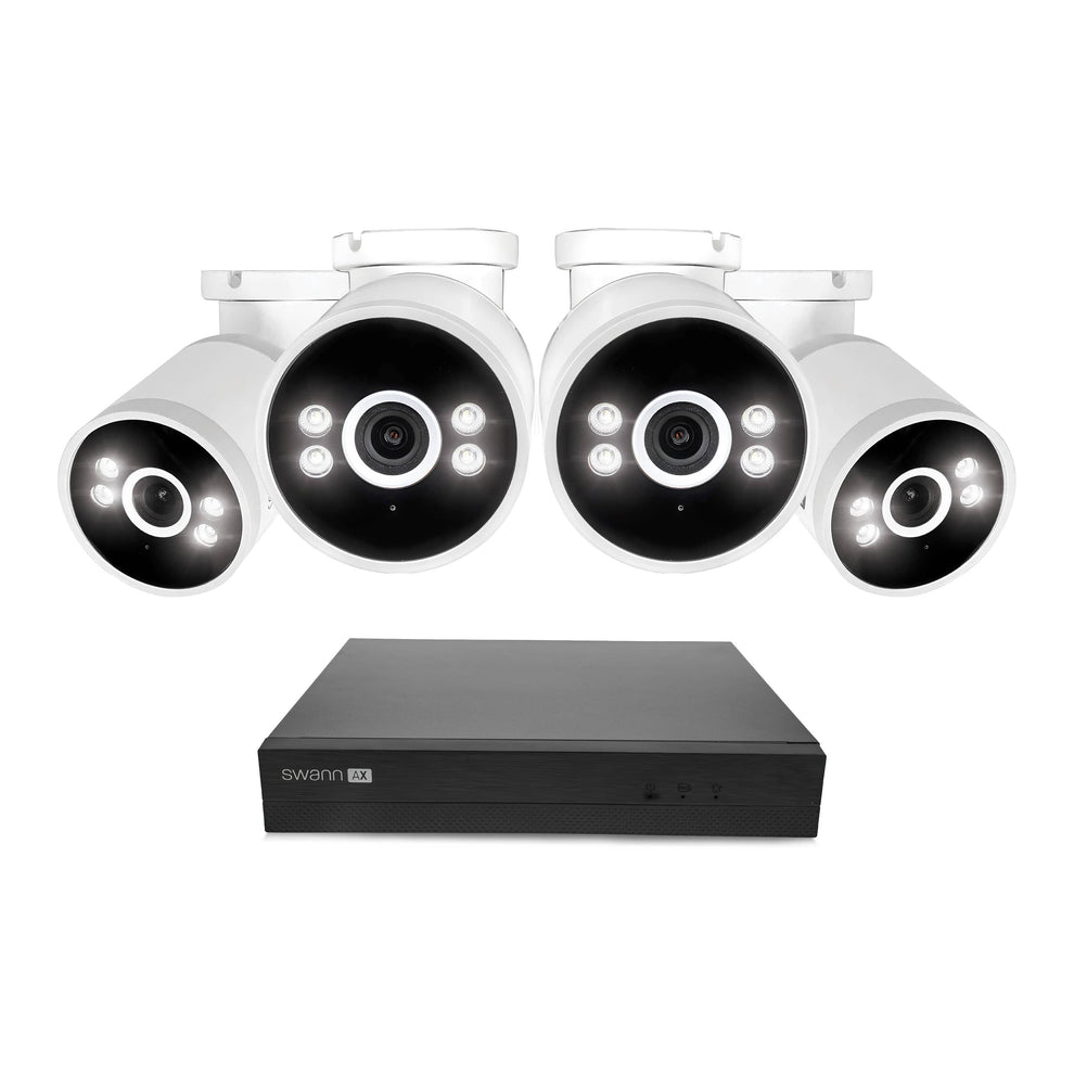 Swann AdvancedX 4K 1TB 8-Channel Wired PoE NVR CCTV with 4 Bullet Came ...