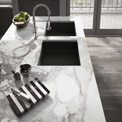 Astini Hampton 100 1.0 Bowl Matt Black Ceramic Undermount Kitchen Sink with Waste