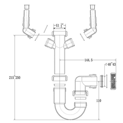 Astini RAK Rangemaster 1.0 Bowl Waste & Plumbing Kit No Overflow WPAK4