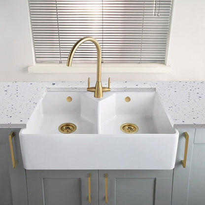 Astini Sopra Twin Lever Kitchen Mixer Tap with Sleek Modern Design