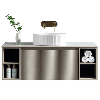 Astini Flauto 1000mm Wall Hung 2 Side Storage Vanity Unit With Counter Top