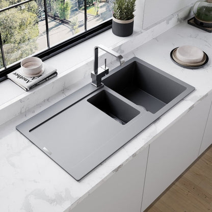 Astini Quadro 1.5 Bowl Granite Reversible Kitchen Sink & Waste