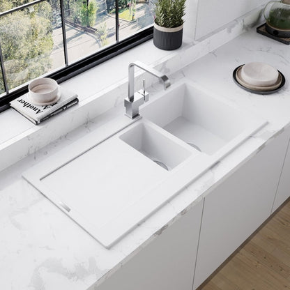 Astini Quadro 1.5 Bowl Granite Reversible Kitchen Sink & Waste