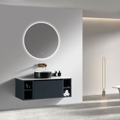 Astini Flauto 1000mm Wall Hung 2 Side Storage Vanity Unit With Counter Top