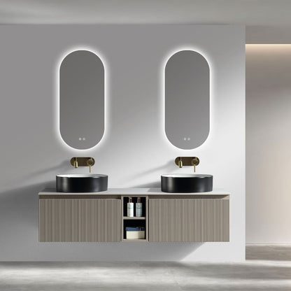 Astini Flauto 1400mm Wall Hung Double Vanity W/ Storage Box & Counter Top