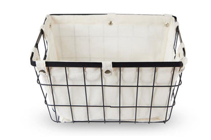 Harga Medium Matte Black Wire Storage Basket