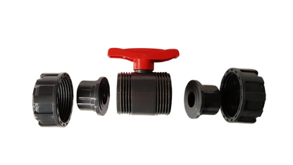 PVC Double Union 3/4" BSPF Stopcock - Best4Trade-Retail Tech Hose & Fittings