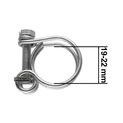 Double Wire Hose Clamp Galvanised 19mm-22mm - Best4Trade-Retail Tech Hose & Fittings