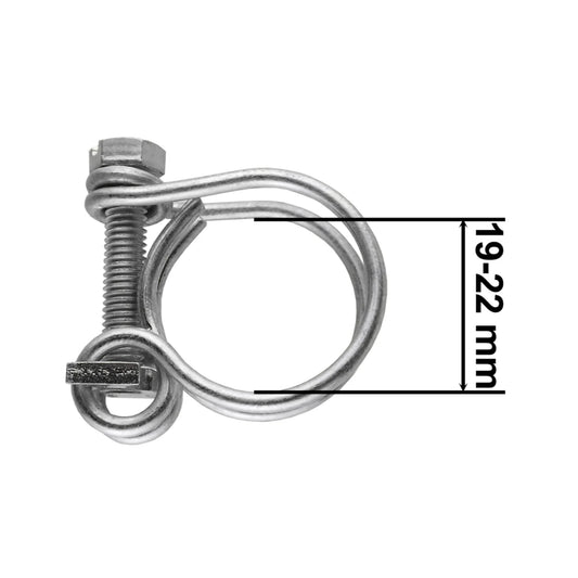 Double Wire Hose Clamp Galvanised 19mm-22mm - Best4Trade-Retail Tech Hose & Fittings