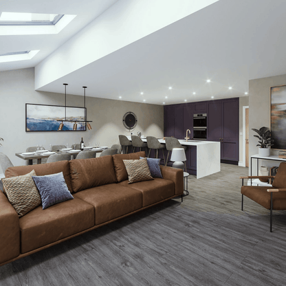 SPC Easy Click Flooring with Built-in Underlay - Slate Grey (Pack of 10 - 2.196m2) - Radmat