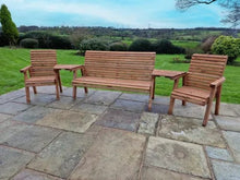 Load image into Gallery viewer, Churnet Valley 5 Seat Set 1 x 3 Seat Bench and 2 Chairs Angled Tray - Churnet Valley
