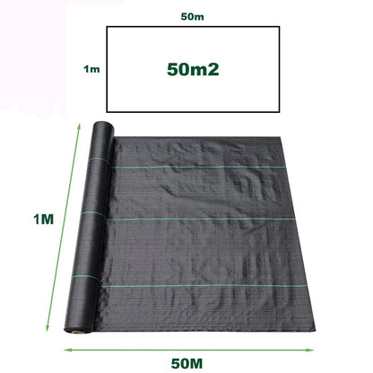 Weed Control Fabric Roll 50m² 100gsm – Heavy Duty Garden Weed Membrane