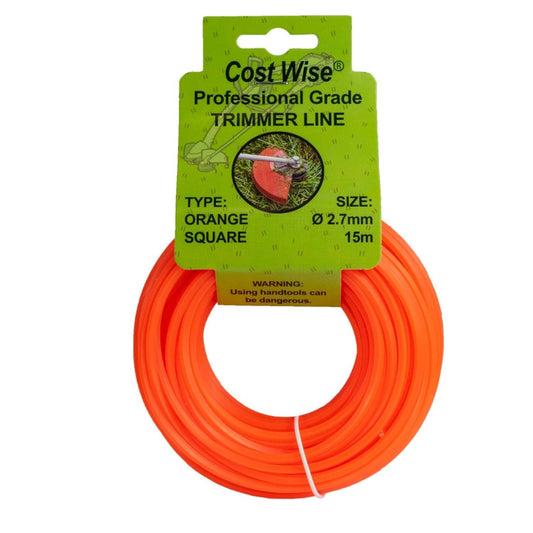 Strimmer Line Orange Square 2.7mm x 15m - Best4Trade-Retail Garden tools & Accesories